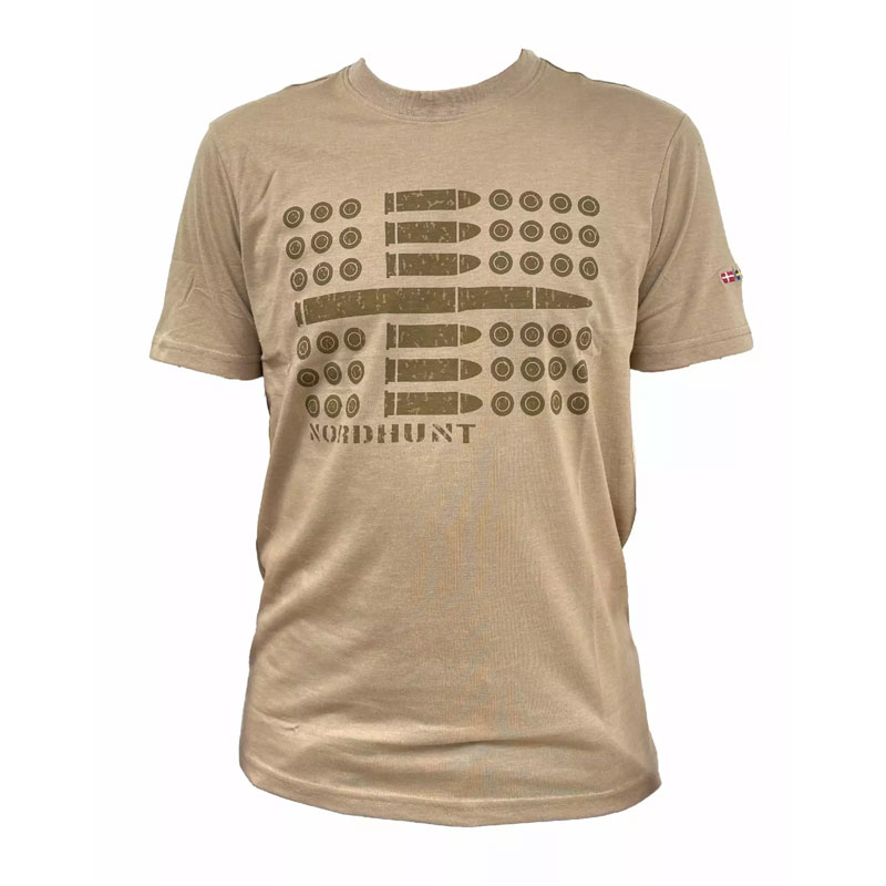 NordHunt Ammo Flag T-Shirt Coyote Melange