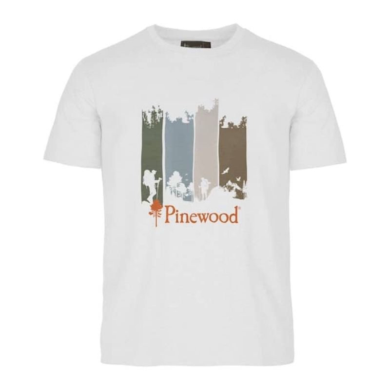 Pinewood Finnveden Recycled Outdoor T-SHIRT - White Mel Adventure