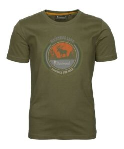 Pinewood Moose T-shirt Kids - H.Olive