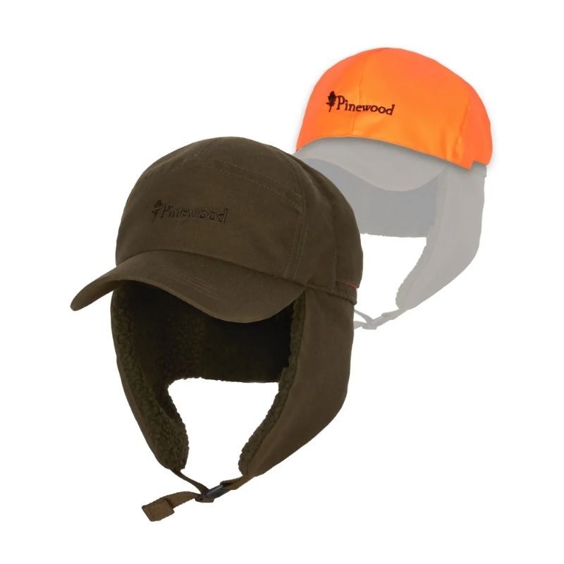 Pinewood Småland Teddy Winter Keps Mossgreen/Orange