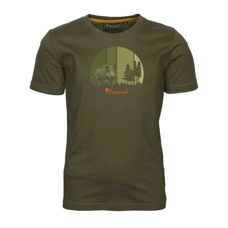 Pinewood Wild Boar T-shirt Kids Olive