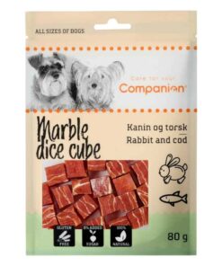 Companion marble dice cube - rabbit & cod, 80g