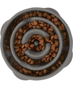 Outward Hound Matskål Fun Feeder Slo-Bowl M Grå 20,5x5cm 500ml